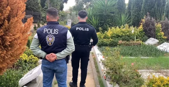 Polis, Cem Garipoğlu’nun kabrinin bulunduğu mezarlıkta nöbet tutuyor